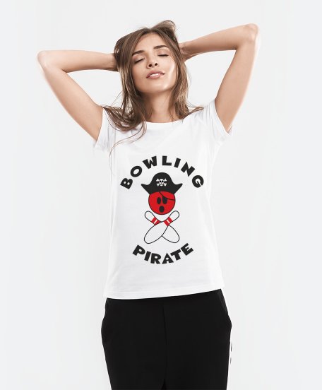 Жіноча футболка Bowling pirate