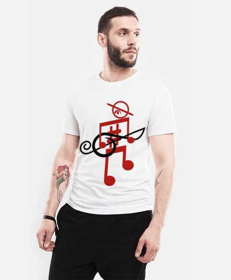 Чоловіча футболка NOTE-MAN ( red music man)