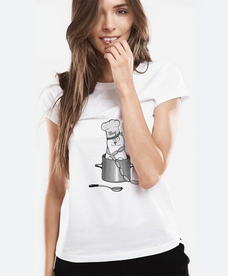 Жіноча футболка Кот шеф-повар