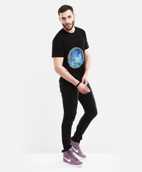 Чоловіча футболка Котохмаринка з повітряним змієм