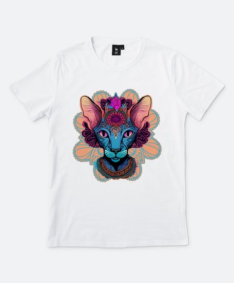 Чоловіча футболка Орієнтальна Кішка Бохо