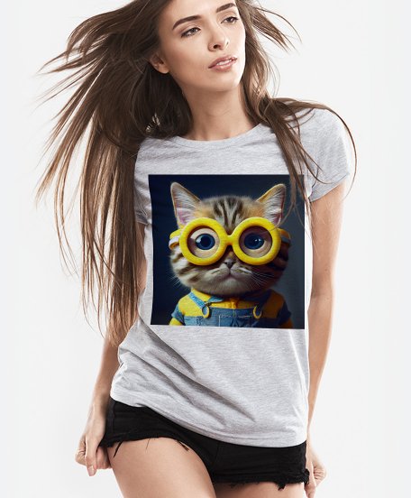 Жіноча футболка Кіт Міньйон