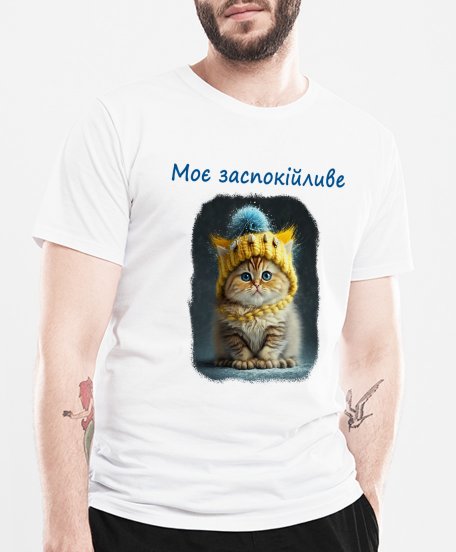Чоловіча футболка Україньскі Котики Моє заспокійливе