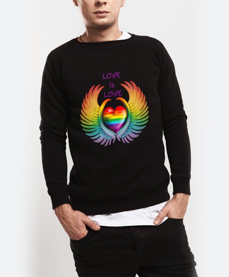 Чоловічий світшот LGBT Love is Love