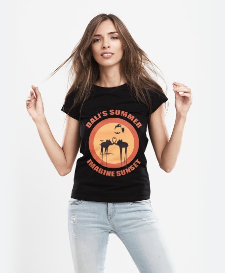 Жіноча футболка Слони Далі