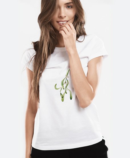Жіноча футболка Омела (акварель) | Mistletoe (watercolor)