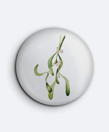 Значок Омела (акварель) | Mistletoe (watercolor)