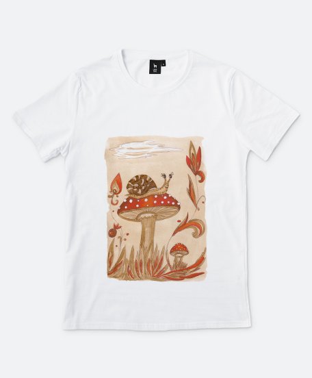 Чоловіча футболка Мухоморний кавовий равлик