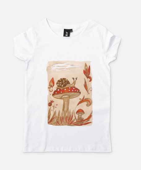 Жіноча футболка Мухоморний кавовий равлик