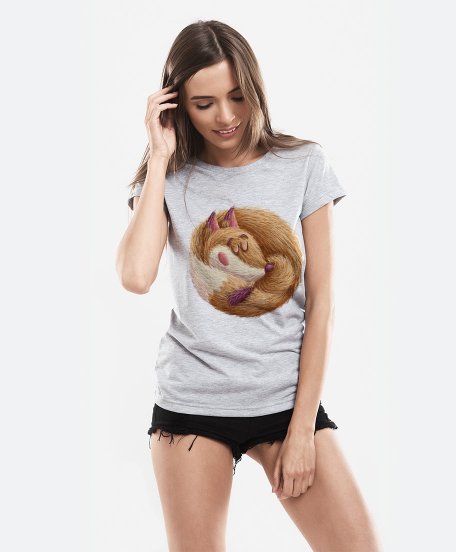 Жіноча футболка Лисиця клубочком