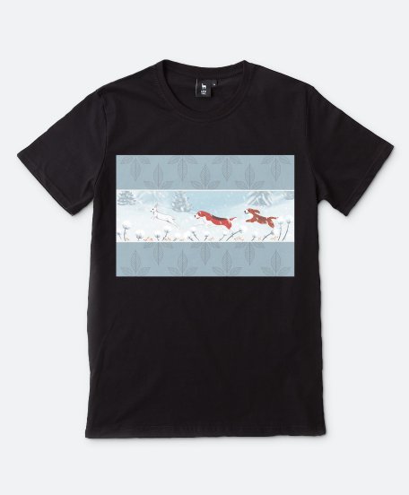 Чоловіча футболка Зимове полювання, біглі