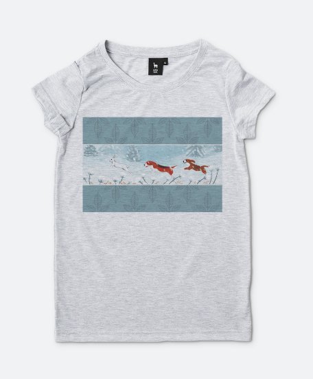 Жіноча футболка Зимове полювання, біглі