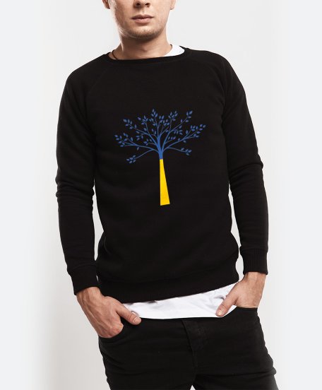 Чоловічий світшот Синьо-жовте дерево