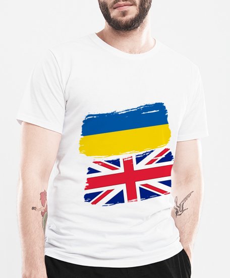 Чоловіча футболка Україна та Британія