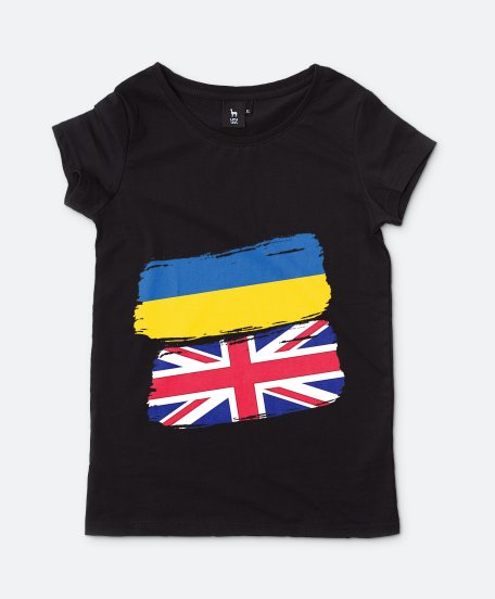 Жіноча футболка Україна та Британія