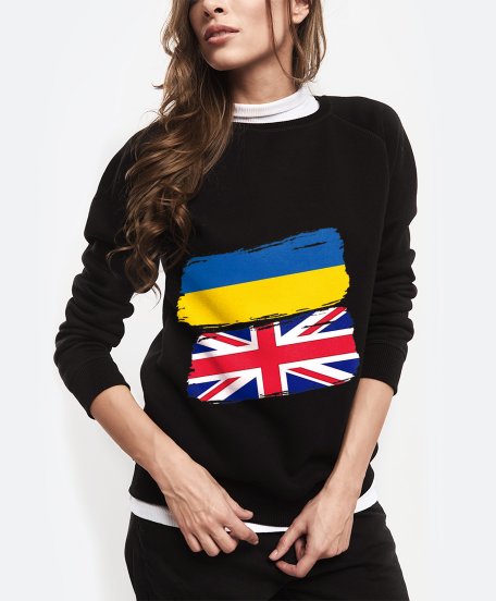 Жіночий світшот Україна та Британія