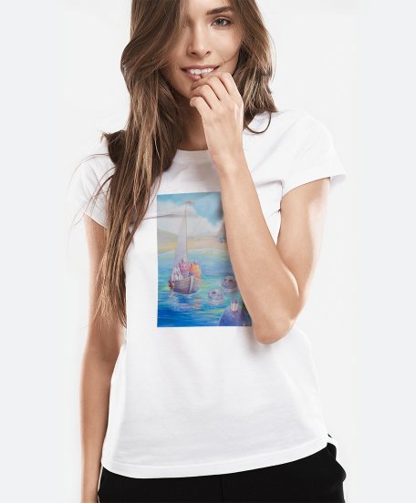 Жіноча футболка Пухнастики та розмови з морем