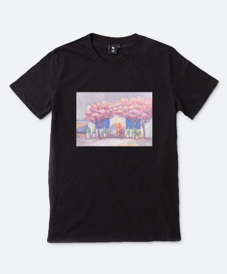 Чоловіча футболка Пухнастики. Будинок біля моря