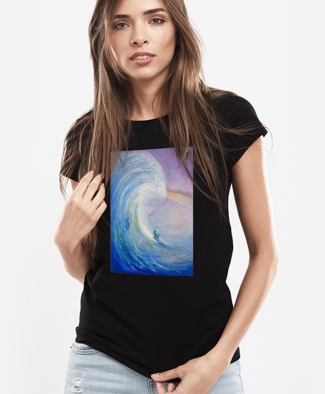 Жіноча футболка Пухнастик. Велика Хвиля