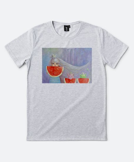 Чоловіча футболка Пухнастики. Літні кавуну і водоспади