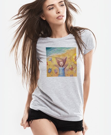 Жіноча футболка Літо. Море. Птахи