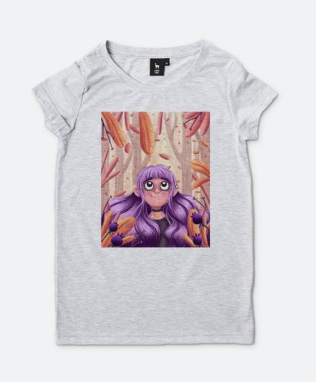 Жіноча футболка Дівчинка з фіолетовим волоссям