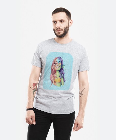 Чоловіча футболка Дівчина амфібія