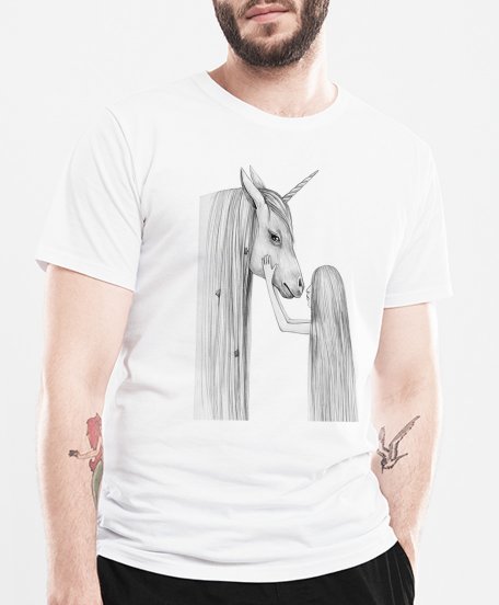 Чоловіча футболка Girl with magic Unicorn