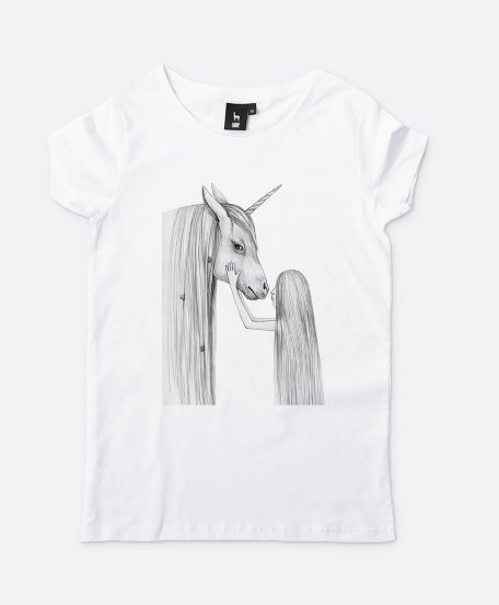 Жіноча футболка Girl with magic Unicorn