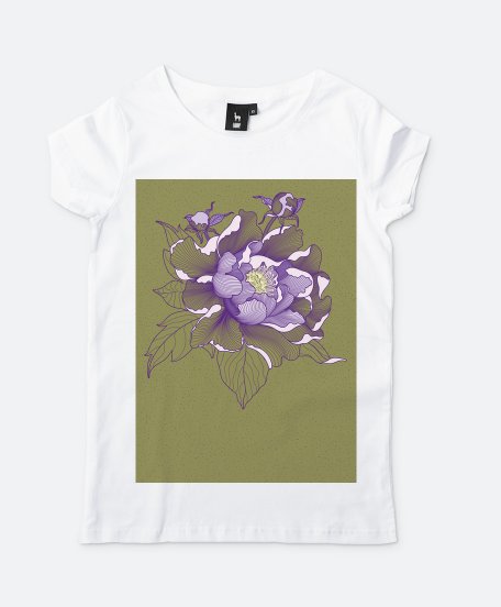 Жіноча футболка Квітка півонії