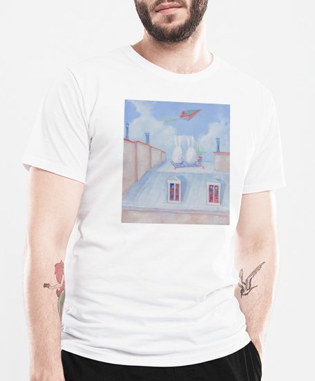 Чоловіча футболка Кролики. Літня історія серед хмар та міста