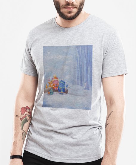 Чоловіча футболка Пухнастики. Перший Сніг