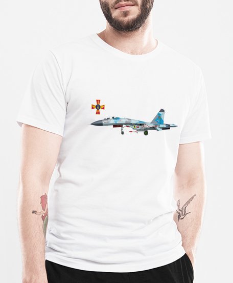 Чоловіча футболка Су-27 Повітряні Сили України