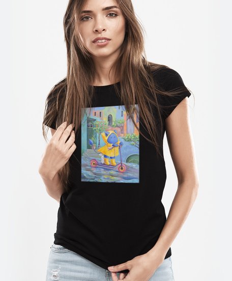 Жіноча футболка Пухнастик та літній дощик
