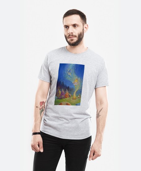 Чоловіча футболка Пухнастики. Магічний танок у нічному лісі