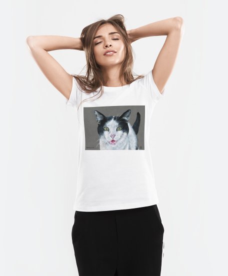 Жіноча футболка Avocado eyes cat