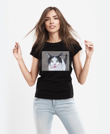 Жіноча футболка Avocado eyes cat