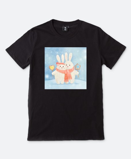 Чоловіча футболка Зимові Кролики