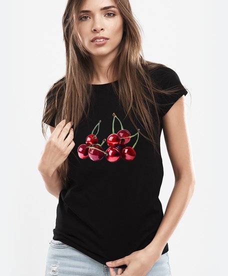 Жіноча футболка Watercolour cherries