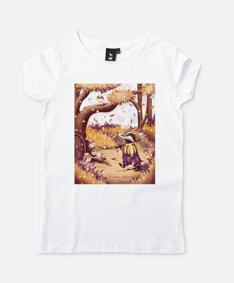Жіноча футболка Борсук лісничий