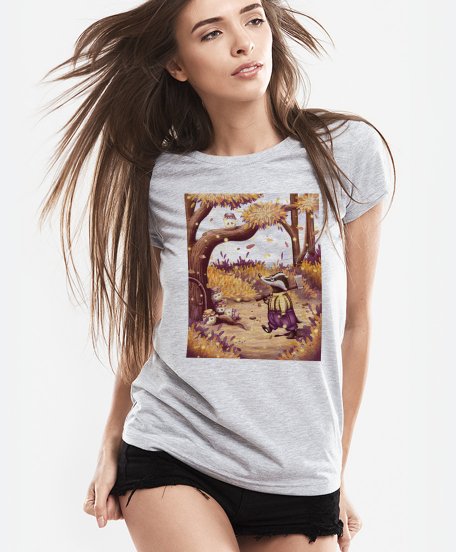 Жіноча футболка Борсук лісничий