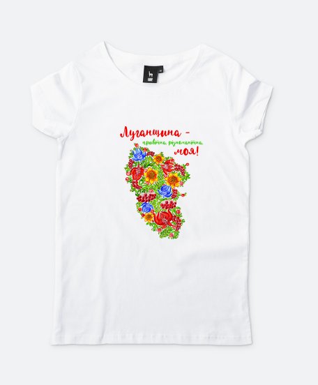 Жіноча футболка Квіткова мапа Луганщини