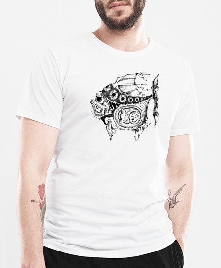 Чоловіча футболка Риба з котиком