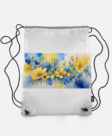 Рюкзак Квіти синьо- жовті