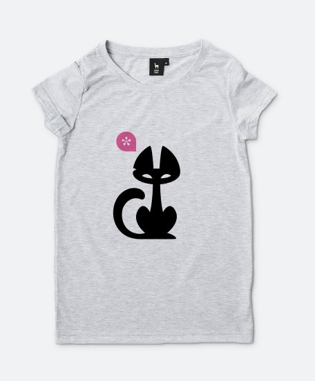 Жіноча футболка Черный кот