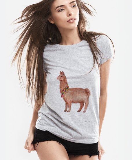 Жіноча футболка Лама