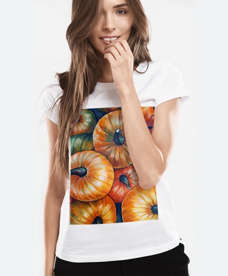 Жіноча футболка Гарбузові гарбузики