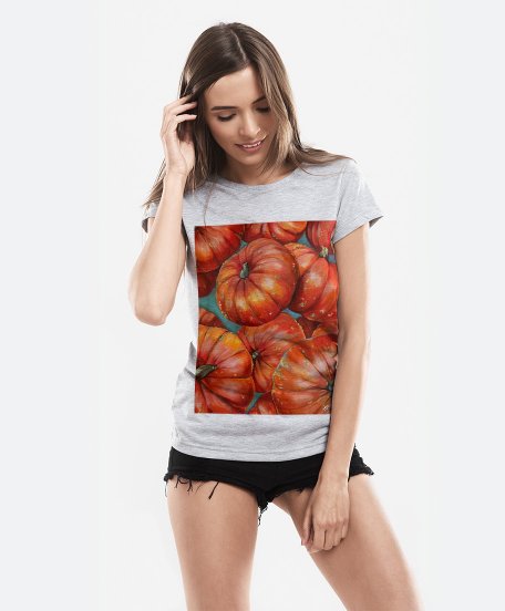 Жіноча футболка Помаранчеві гарбузики