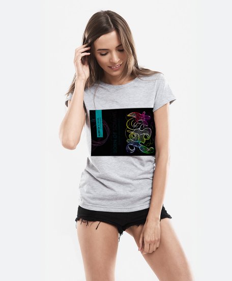 Жіноча футболка Збій  систем (темний фон)