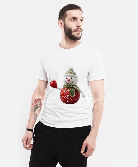 Чоловіча футболка Полуничний Сніговик